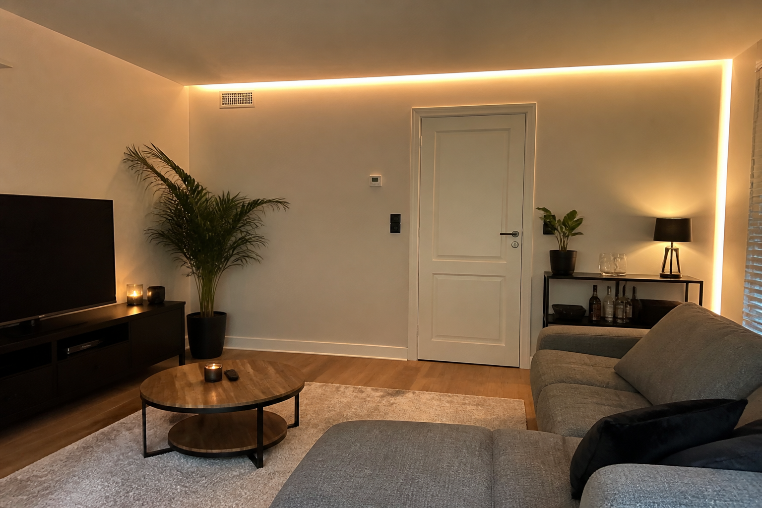 LED strips woonkamer indirect licht